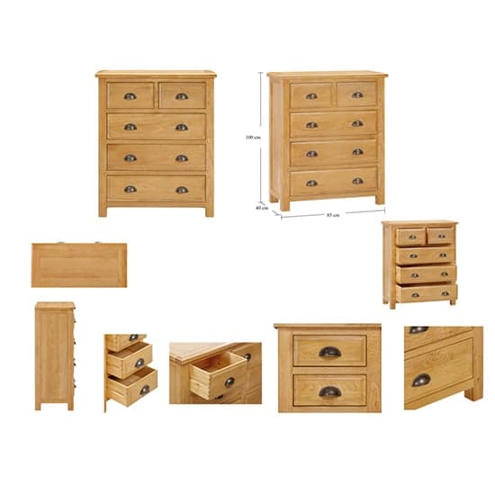 Lecco Wooden Chest Of 5 Drawers In Oak_3