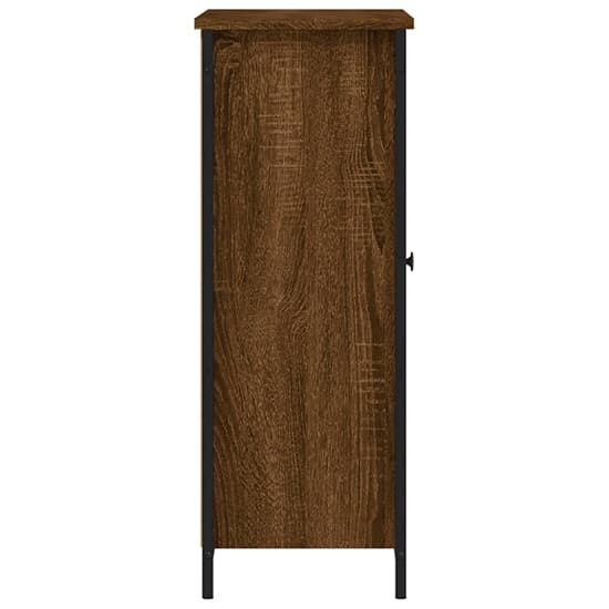 Lecco Wooden Sideboard With 1 Door 2 Shelves In Brown Oak_5