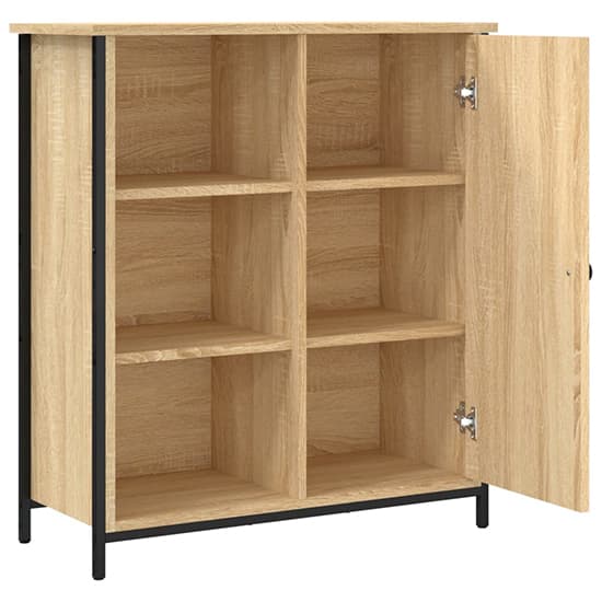 Lecco Wooden Sideboard With 1 Door 2 Shelves In Sonoma Oak_3