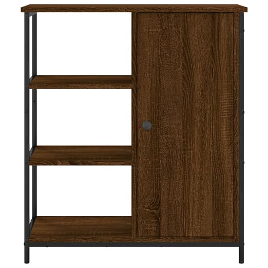Lecco Wooden Sideboard With 1 Door 3 Shelves In Brown Oak_4