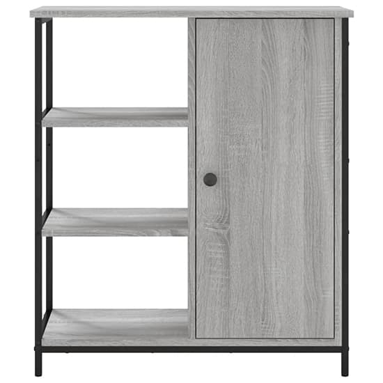 Lecco Wooden Sideboard With 1 Door 3 Shelves In Grey Sonoma Oak_4