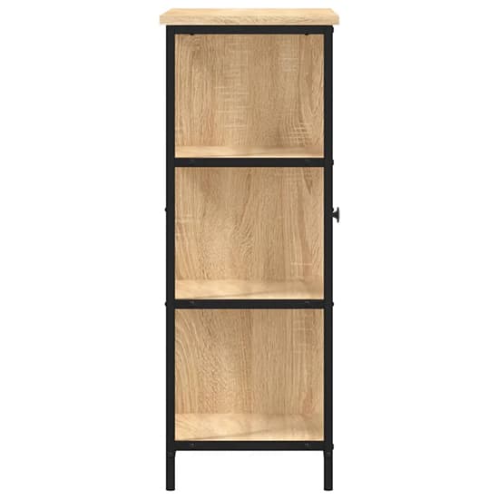 Lecco Wooden Sideboard With 1 Door 3 Shelves In Sonoma Oak_5