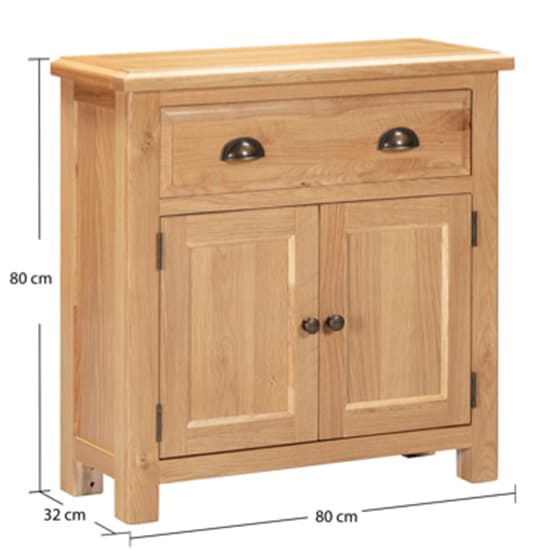 Lecco Wooden Sideboard With 2 Doors 1 Drawer In Oak_3