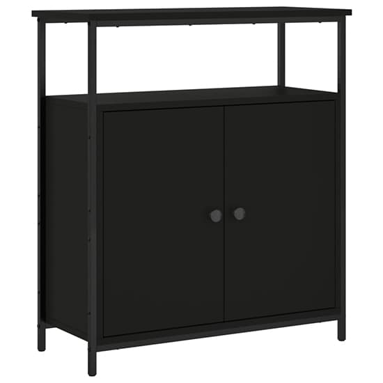 Lecco Wooden Sideboard With 2 Doors 1 Shelf In Black_2