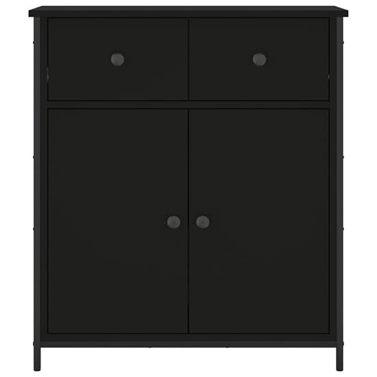 Lecco Wooden Sideboard With 2 Doors 2 Drawers In Black_3