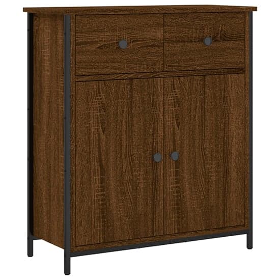 Lecco Wooden Sideboard With 2 Doors 2 Drawers In Brown Oak_2