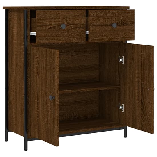Lecco Wooden Sideboard With 2 Doors 2 Drawers In Brown Oak_3
