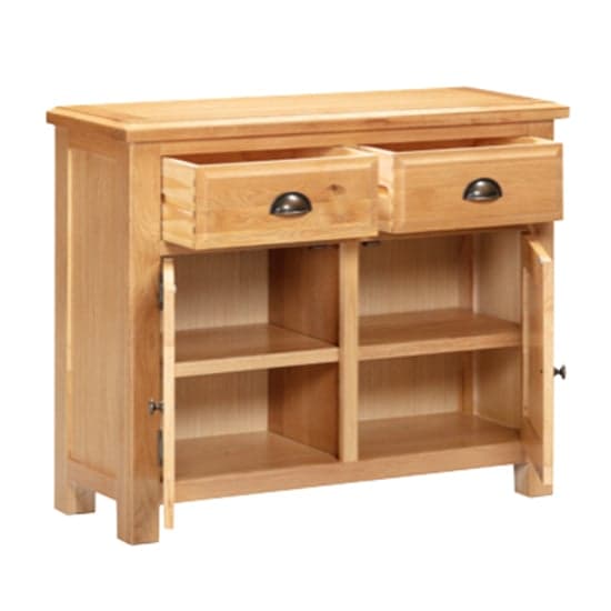 Lecco Wooden Sideboard With 2 Doors 2 Drawers In Oak_2