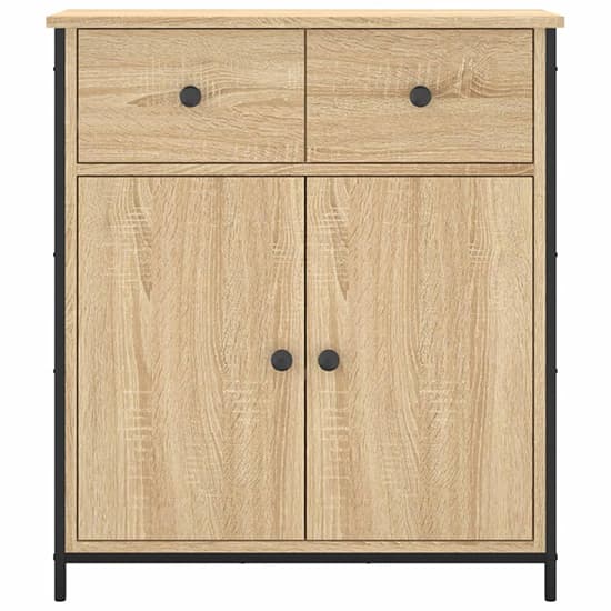 Lecco Wooden Sideboard With 2 Doors 2 Drawers In Sonoma Oak_4