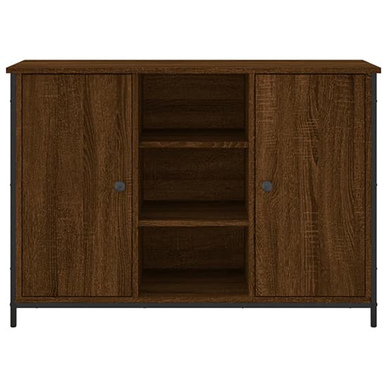Lecco Wooden Sideboard With 2 Doors 2 Shelves In Brown Oak_4