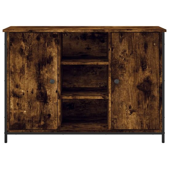 Lecco Wooden Sideboard With 2 Doors 2 Shelves In Smoked Oak_4