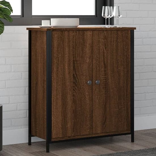 Lecco Wooden Sideboard With 2 Doors In Brown Oak_1