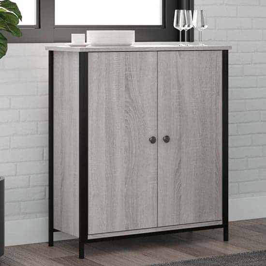 Lecco Wooden Sideboard With 2 Doors In Grey Sonoma Oak_1