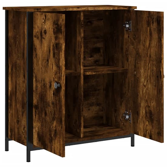 Lecco Wooden Sideboard With 2 Doors In Smoked Oak_3