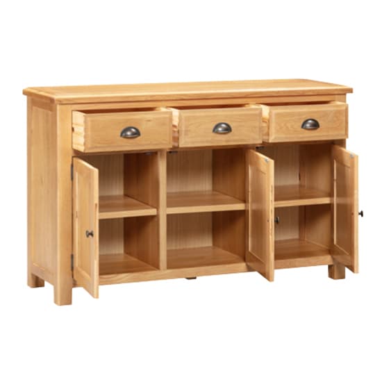 Lecco Wooden Sideboard With 3 Doors 3 Drawers In Oak_2
