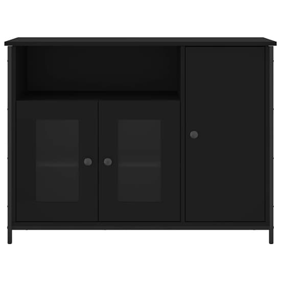 Lecco Wooden Sideboard With 3 Doors In Black_4
