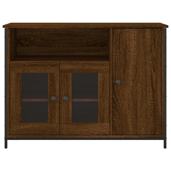 Lecco Wooden Sideboard With 3 Doors In Brown Oak_4