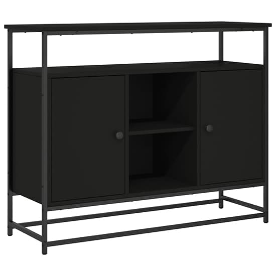 Lecco Wooden Sideboard Large With 2 Doors In Black_2