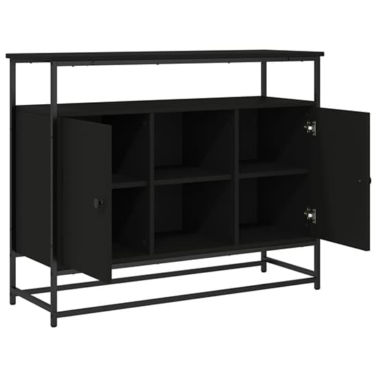 Lecco Wooden Sideboard Large With 2 Doors In Black_3
