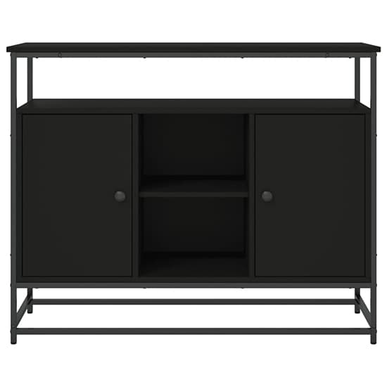 Lecco Wooden Sideboard Large With 2 Doors In Black_4