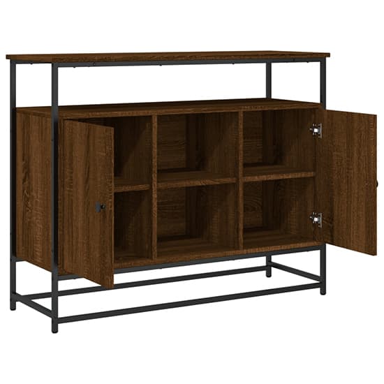 Lecco Wooden Sideboard Large With 2 Doors In Brown Oak_3
