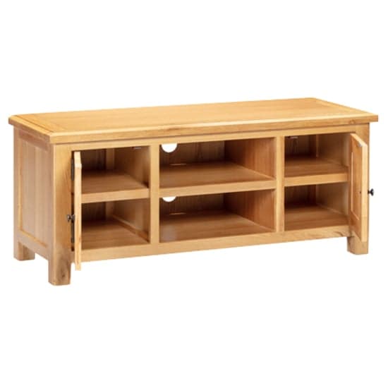 Lecco Wooden TV Stand Large With 2 Doors In Oak_2
