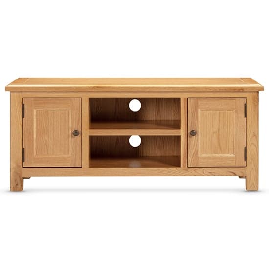 Lecco Wooden TV Stand Large With 2 Doors In Oak_1