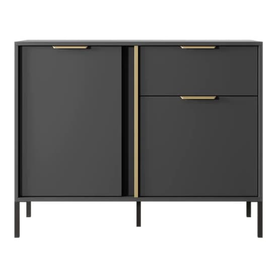 Lech Wooden Sideboard With 2 Doors 1 Drawer In Anthracite_3