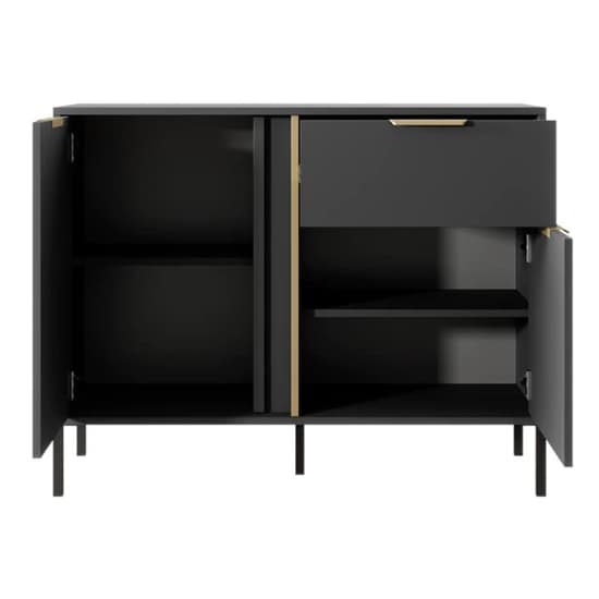 Lech Wooden Sideboard With 2 Doors 1 Drawer In Anthracite_4
