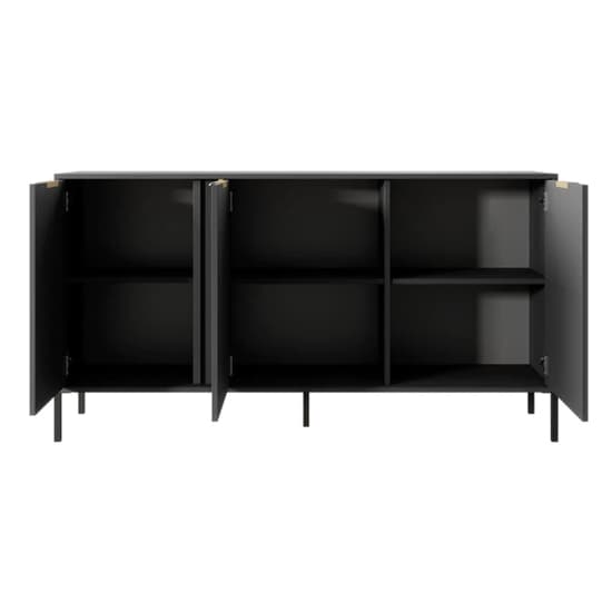 Lech Wooden Sideboard With 3 Doors In Anthracite_4