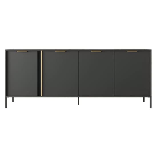 Lech Wooden Sideboard With 4 Doors In Anthracite_3