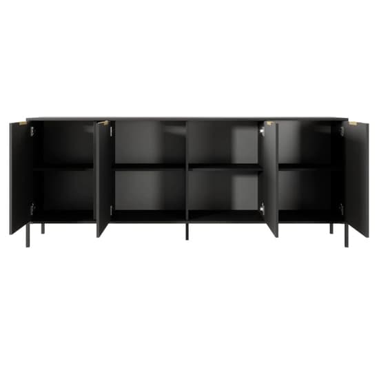 Lech Wooden Sideboard With 4 Doors In Anthracite_4