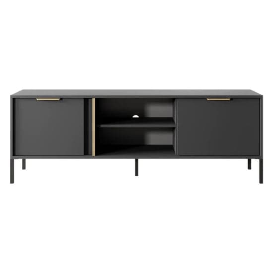 Lech Wooden TV Stand With 2 Doors 1 Shelf In Anthracite_3