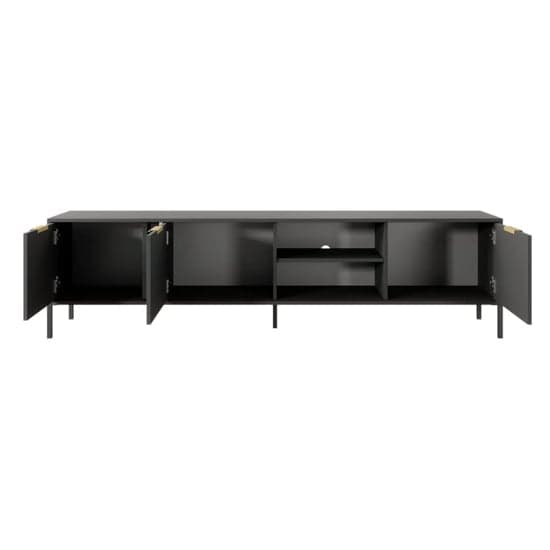 Lech Wooden TV Stand With 3 Doors 1 Shelf In Anthracite_4