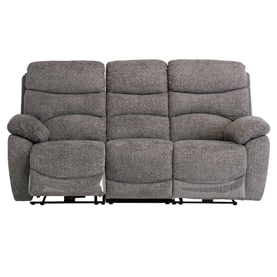 Leda Fabric Electric Recliner 3 Seater Sofa With USB In Ash_3