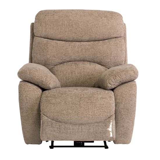 Leda Fabric Electric Recliner Armchair With USB In Sand_1