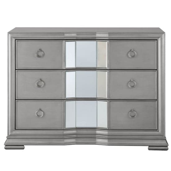Leeds Mirrored Chest Of 3 Drawers In Grey_2