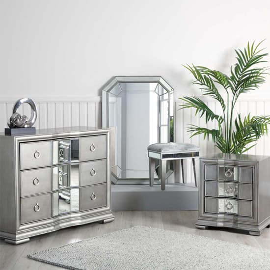 Leeds Mirrored Chest Of 3 Drawers In Grey_7