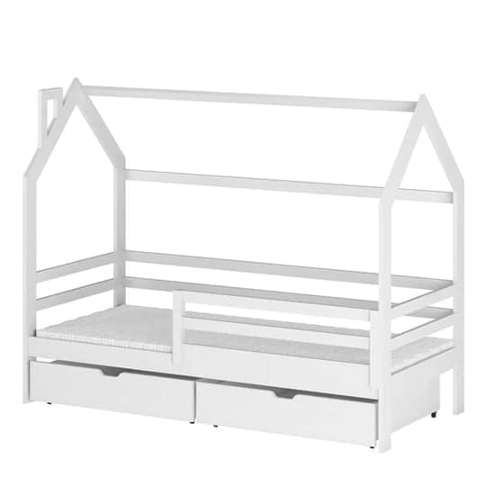 Leeds Storage Wooden Single Bed In White_2