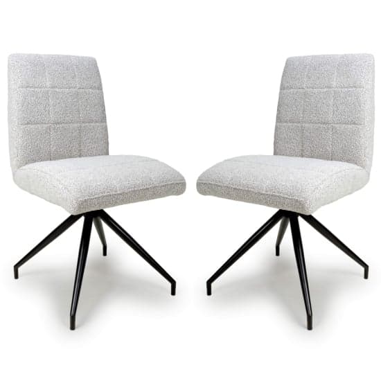 Legain Smoke Grey Boucle Fabric Dining Chairs In Pair_1
