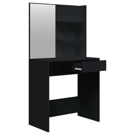 Legian Wooden Dressing Table With Stool In Black_3