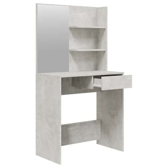 Legian Wooden Dressing Table With Stool In Concrete Effect_3