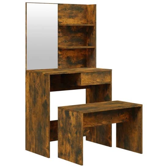 Legian Wooden Dressing Table With Stool In Smoked Oak_2