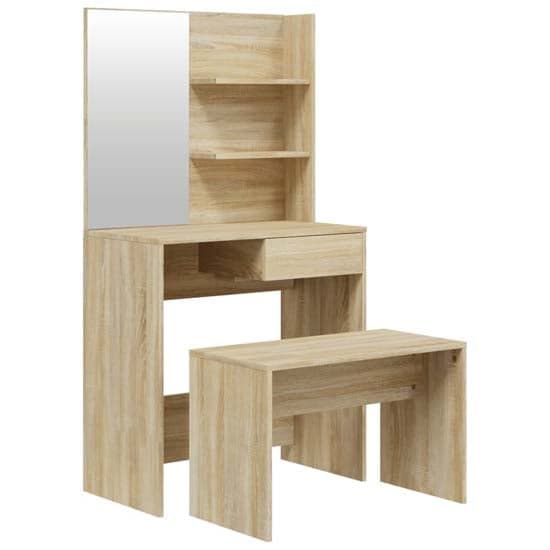 Legian Wooden Dressing Table With Stool In Sonoma Oak_2