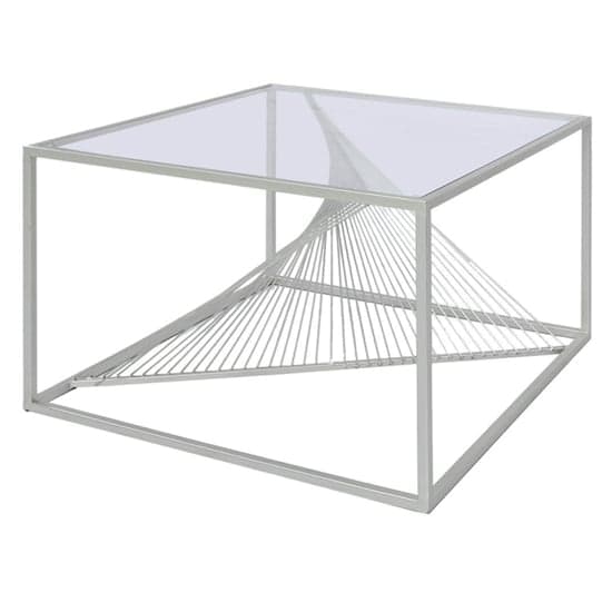 Lehi Clear Glass Top Coffee Table With Silver Metal Frame_2