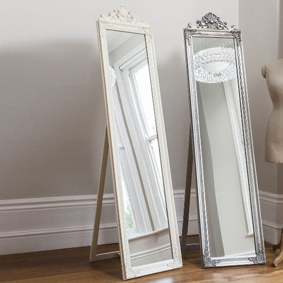 Lembeth Cheval Floor Standing Mirror In Silver_3