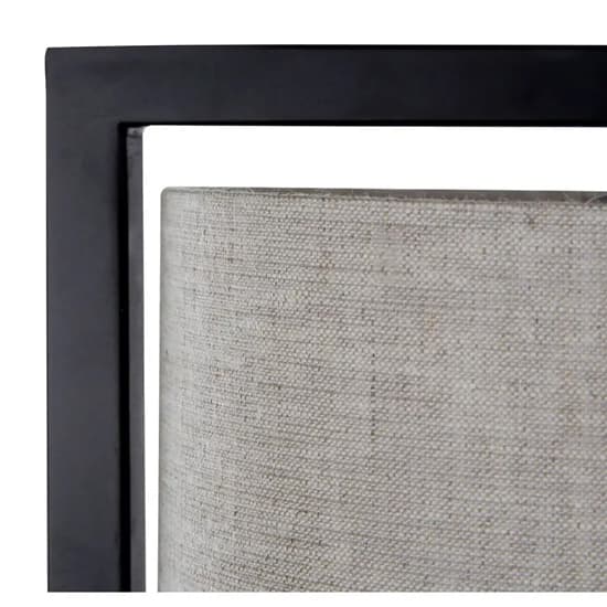 Lena Natural Fabric Shade Table Lamp With Black Metal Frame_2