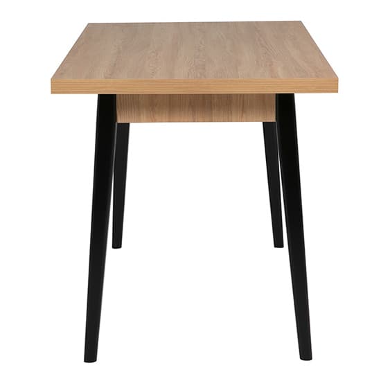 Lenci Wooden Dining Table With Oak Top And Black Legs Furniture in