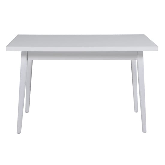 Lenci Wooden Dining Table With White Top And White Legs Furniture in
