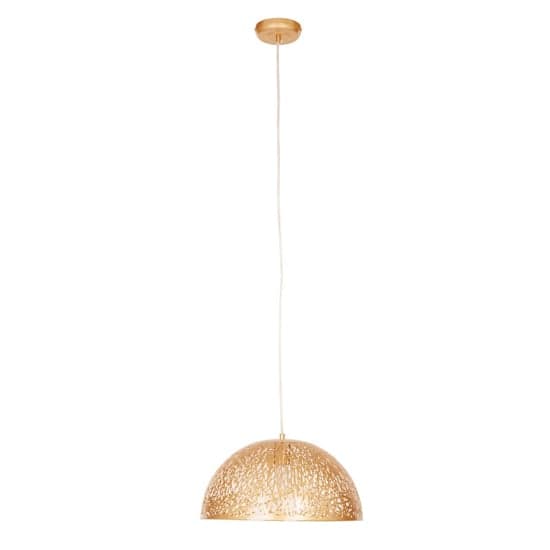 Lennon Dome Shaped Iron Pendant Light In Gold_2